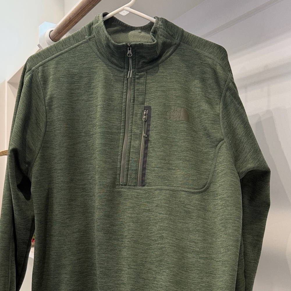 The North Face Olive Green Half-Zip Pullover